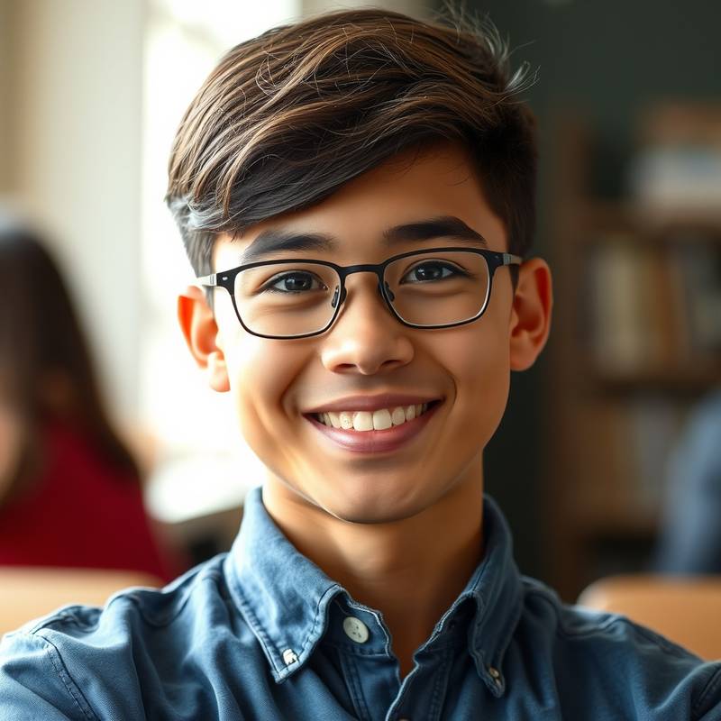 Portrait of a satisfied student