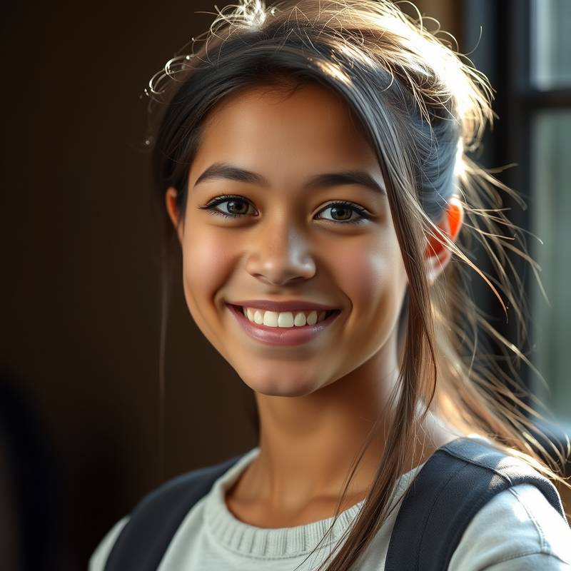 Portrait of a satisfied student