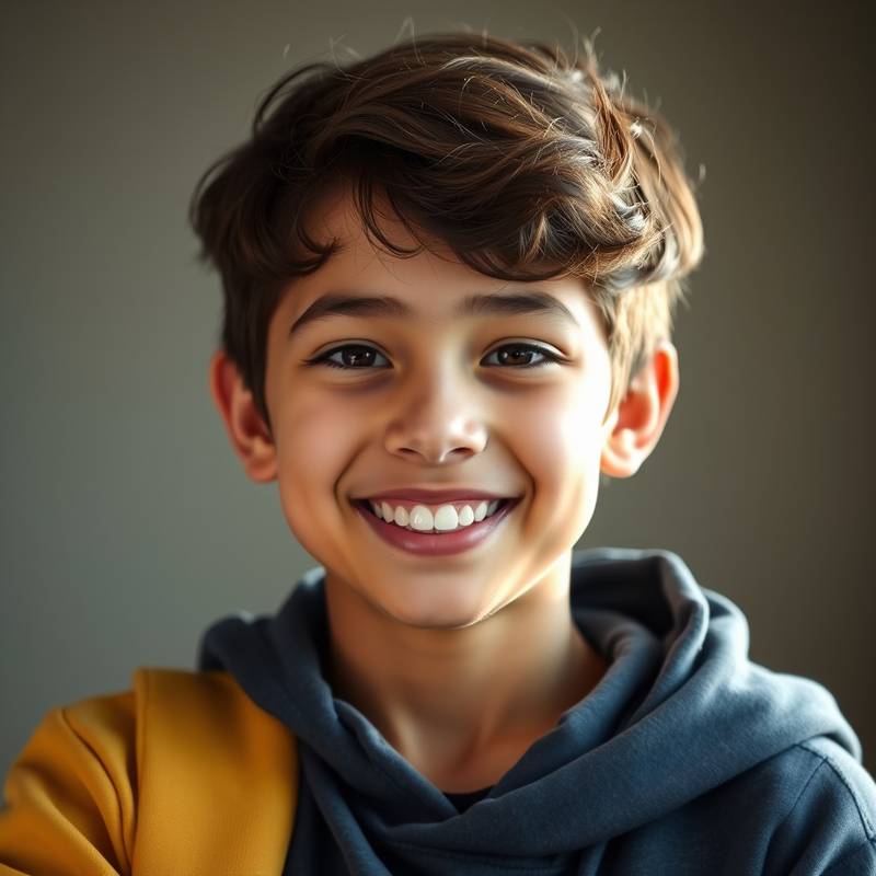 Satisfied student portrait